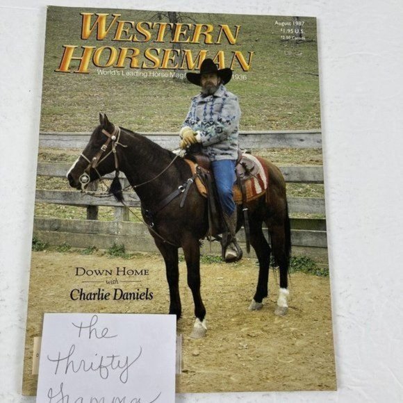 Vtg Western Horseman Magazine Charlie Daniels Cover Story Aug 1987 Vol 52, No 8 - Picture 1 of 16
